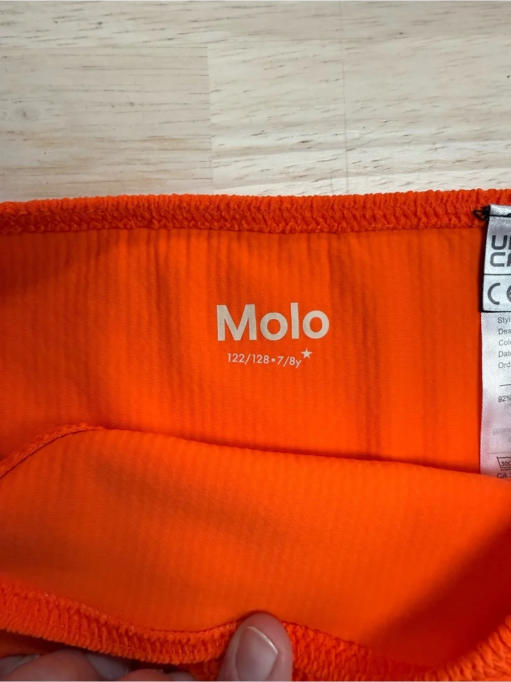 New Molo size 7/8 red orange bikini
